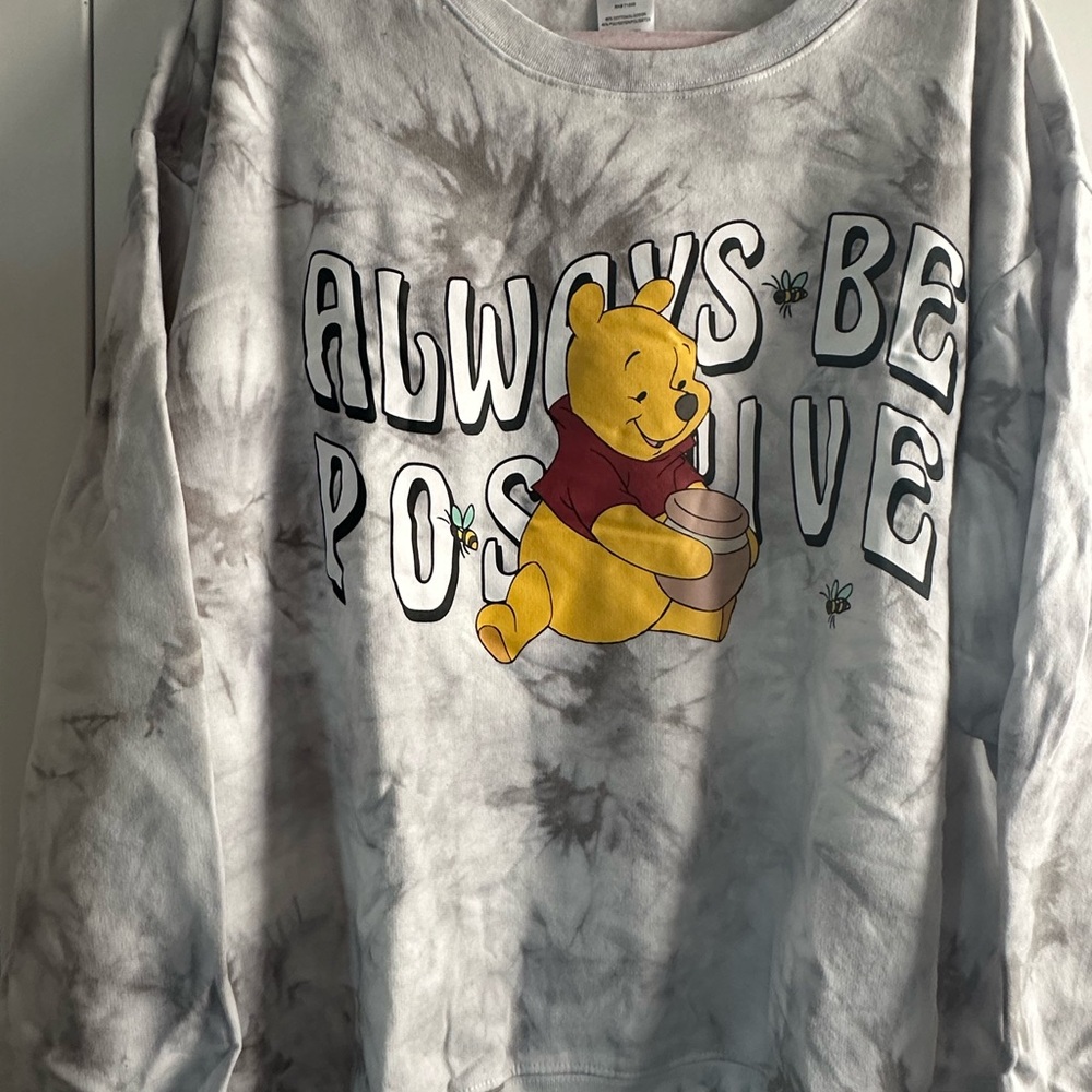 Disney Gray Winnie the Pooh Crew Neck Sweater